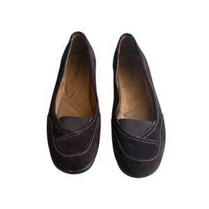 Naturalizer Adell Dark Brown Suede Flats Size 9